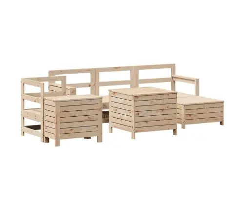 7-Daļīgs Dārza Dīvānu Komplekts, Priedes Masīvkoks Vidaxl