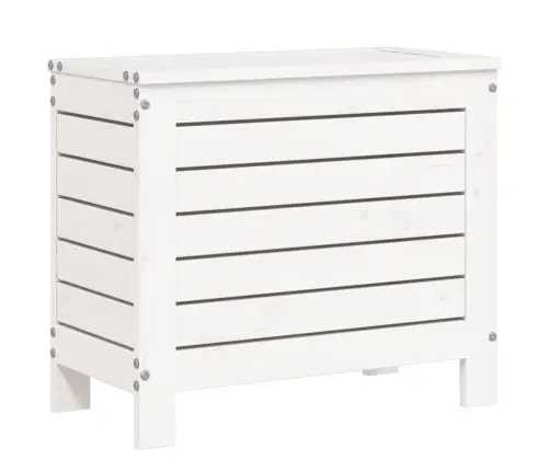 7-Daļīgs Dārza Dīvānu Komplekts, Priedes Masīvkoks, Balts Vidaxl