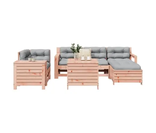 Sodo Sofos Komplektas, 7 Dalių, Douglas Eglės Masyvas