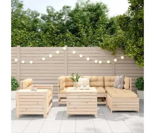 7-Daļīgs Dārza Dīvānu Komplekts, Priedes Masīvkoks Vidaxl