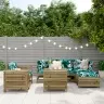 7-Daļīgs Dārza Dīvānu Komplekts, Impregnēts Priedes Koks Vidaxl