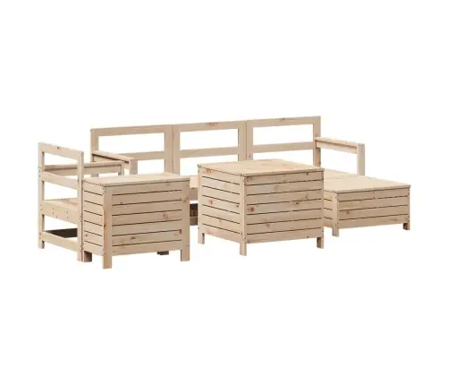 7-Daļīgs Dārza Dīvānu Komplekts, Priedes Masīvkoks Vidaxl