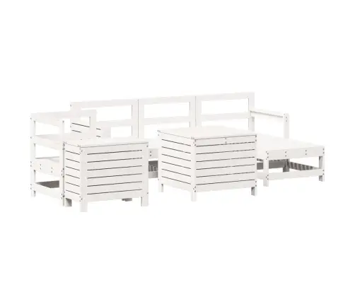 7-Osaline Aiadiivani Komplekt, Valge, Männipuit