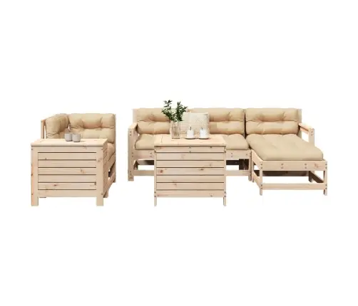 7-Osaline Aiadiivani Komplekt, Männipuit