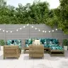 7-Daļīgs Dārza Dīvānu Komplekts, Impregnēts Priedes Koks Vidaxl