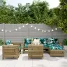 7-Daļīgs Dārza Dīvānu Komplekts, Impregnēts Priedes Koks Vidaxl