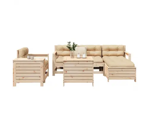 7-Osaline Aiadiivani Komplekt, Männipuit