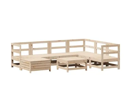 8-Daļīgs Dārza Dīvānu Komplekts, Priedes Masīvkoks Vidaxl