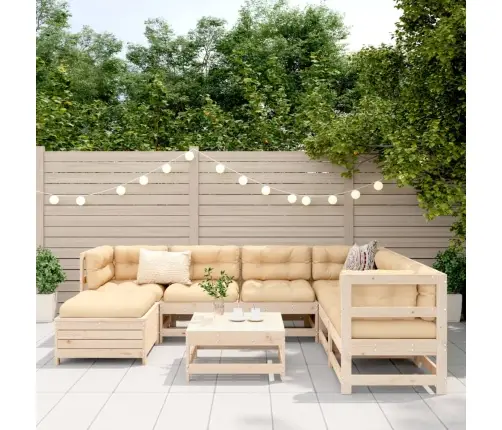 8-Daļīgs Dārza Dīvānu Komplekts, Priedes Masīvkoks Vidaxl