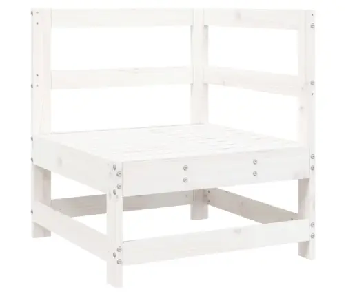 8-Daļīgs Dārza Dīvānu Komplekts, Balts Priedes Masīvkoks Vidaxl