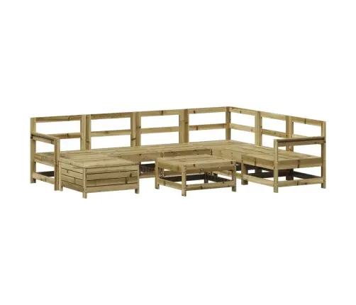 8-Daļīgs Dārza Dīvānu Komplekts, Impregnēts Priedes Koks Vidaxl