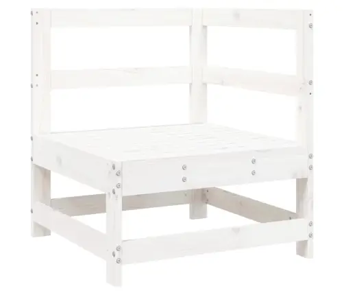 8-Daļīgs Dārza Dīvānu Komplekts, Balts Priedes Masīvkoks Vidaxl