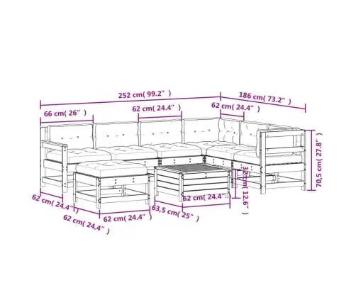 8-Daļīgs Dārza Atpūtas Mēbeļu Komplekts Ar Matračiem, Egle Vidaxl 8-Daļīgs Dārza Atpūtas Mēbeļu Komplekts Ar Matračiem, Egle Vidaxl