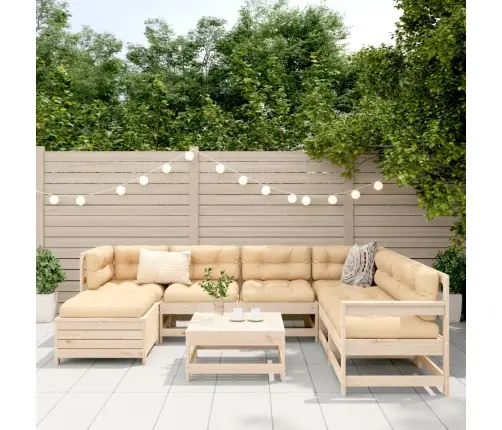 8-Daļīgs Dārza Dīvānu Komplekts, Priedes Masīvkoks Vidaxl