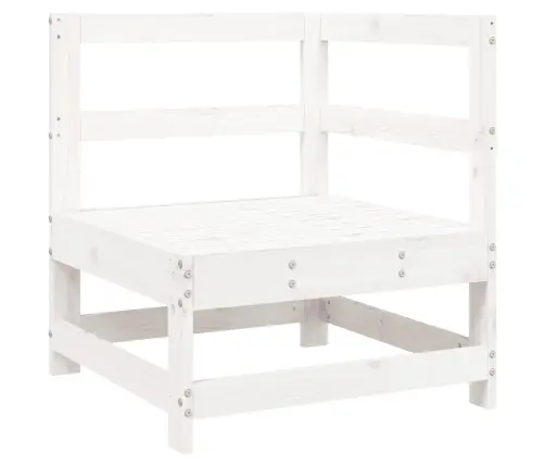 8-Daļīgs Dārza Dīvānu Komplekts, Balts Priedes Masīvkoks Vidaxl