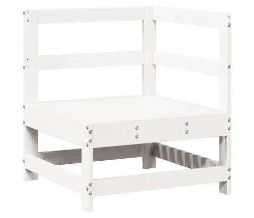 7-Osaline Aiamööbli Komplekt, Valge, Täismännipuit