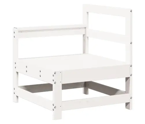 7-Osaline Aiamööbli Komplekt, Valge, Täismännipuit