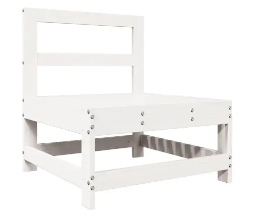 7-Osaline Aiamööbli Komplekt, Valge, Täismännipuit