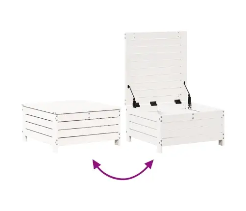 7-Osaline Aiamööbli Komplekt, Valge, Täismännipuit