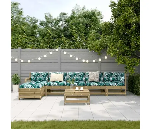 7-Daļīgs Dārza Mēbeļu Komplekts, Impregnēts Priedes Koks Vidaxl