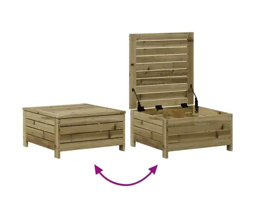 7-Daļīgs Dārza Mēbeļu Komplekts, Impregnēts Priedes Koks Vidaxl