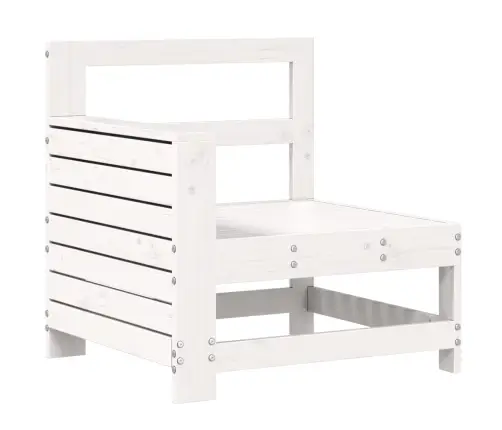 11-Daļīgs Dārza Dīvānu Komplekts, Priedes Masīvkoks, Balts Vidaxl