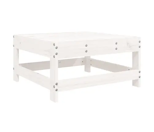 11-Daļīgs Dārza Dīvānu Komplekts, Priedes Masīvkoks, Balts Vidaxl