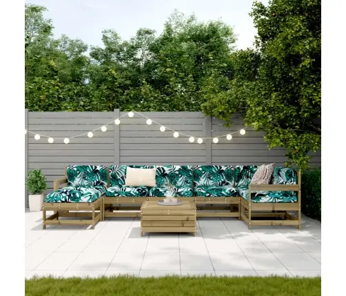 8-Daļīgs Dārza Dīvānu Komplekts, Impregnēts Priedes Koks Vidaxl