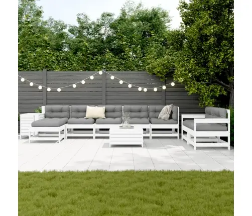 10-Osaline Aiadiivani Komplekt, Valge, Männipuit