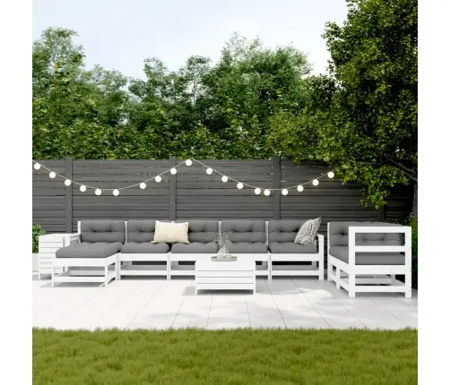 10-Osaline Aiadiivani Komplekt, Valge, Männipuit