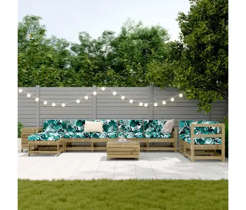 10-Osaline Aiadiivani Komplekt, Immutatud Männipuit