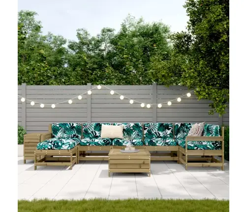 9-Daļīgs Dārza Dīvānu Komplekts, Impregnēts Priedes Koks Vidaxl