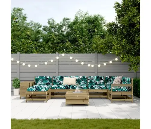 9-Daļīgs Dārza Dīvānu Komplekts, Impregnēts Priedes Koks Vidaxl