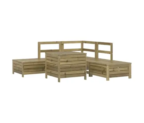 6-Osaline Aiadiivani Komplekt, Immutatud Männipuit