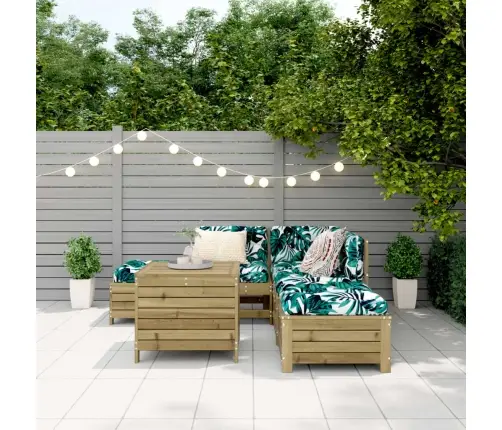 6-Osaline Aiadiivani Komplekt, Immutatud Männipuit