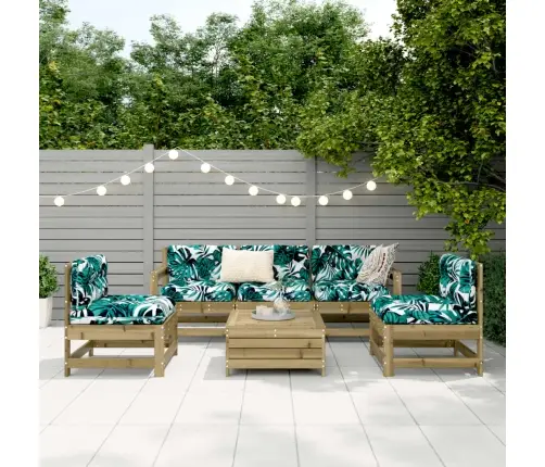 6-Daļīgs Dārza Dīvāna Komplekts, Impregnēts Priedes Koks Vidaxl