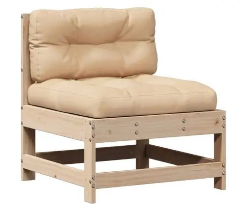 6-Daļīgs Dārza Mēbeļu Komplekts Ar Matračiem, Priedes Koks Vidaxl