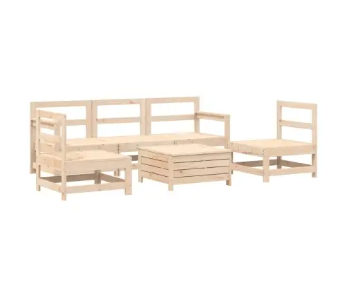 6-Daļīgs Dārza Dīvānu Komplekts, Priedes Masīvkoks Vidaxl