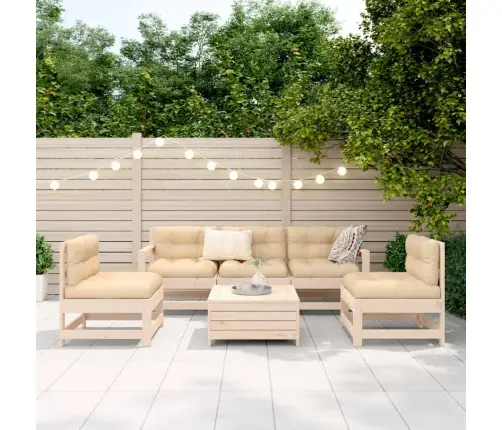 6-Daļīgs Dārza Dīvānu Komplekts, Priedes Masīvkoks Vidaxl