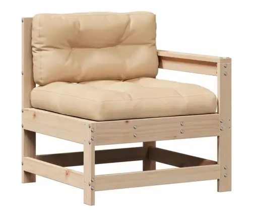 6-Daļīgs Dārza Mēbeļu Komplekts Ar Matračiem, Priedes Koks Vidaxl