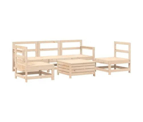 6-Daļīgs Dārza Dīvānu Komplekts, Priedes Masīvkoks Vidaxl