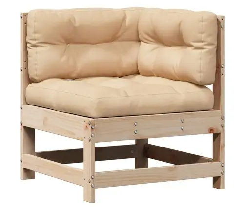 3-Daļīgs Dārza Atpūtas Mēbeļu Komplekts Ar Matračiem, Priede Vidaxl