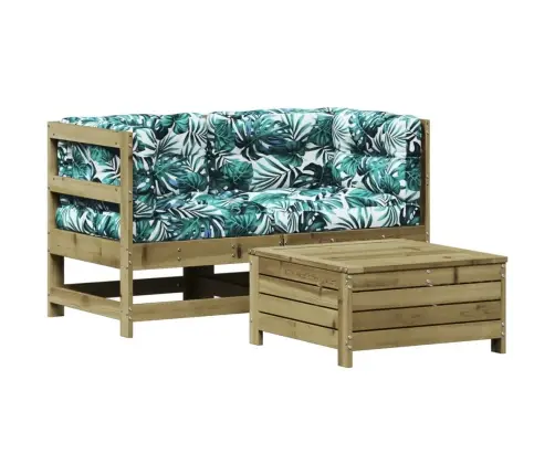 Sodo Poilsio Komplektas Su Pagalvėlėmis, 3 Dalių, Pušis