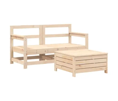 3-Daļīgs Dārza Dīvānu Komplekts, Priedes Masīvkoks Vidaxl