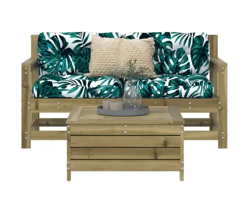 3-Daļīgs Dārza Dīvānu Komplekts, Impregnēts Priedes Koks Vidaxl