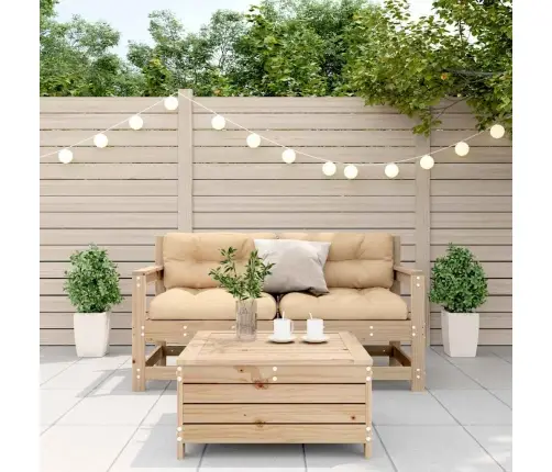 3-Osaline Aiamööblikomplekt Istmepatjadega, Männipuit