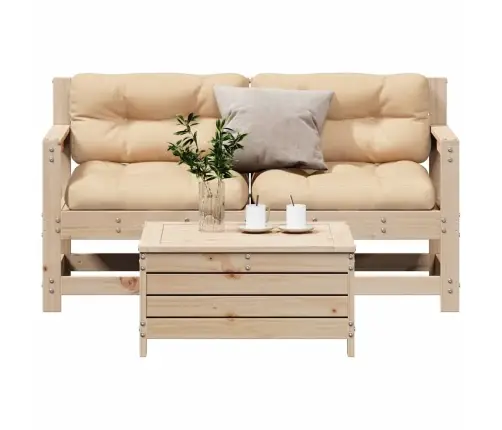 3-Osaline Aiamööblikomplekt Istmepatjadega, Männipuit