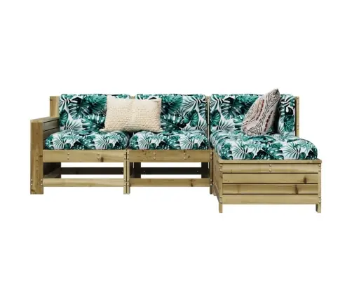 4-Daļīgs Dārza Dīvānu Komplekts, Impregnēts Priedes Koks Vidaxl