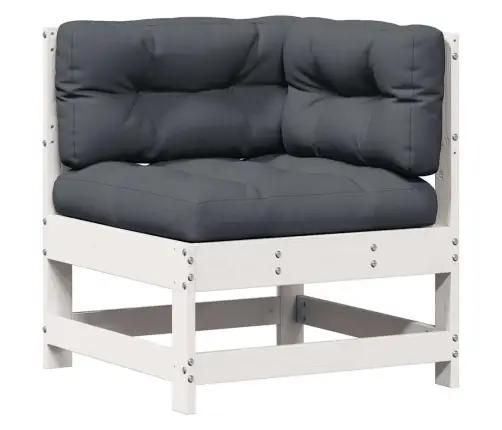 Sodo Komplektas Su Pagalvėlėmis, 4 Dalių, Baltas, Pušis