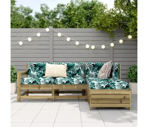 4-Osaline Aiadiivani Komplekt, Immutatud Männipuit